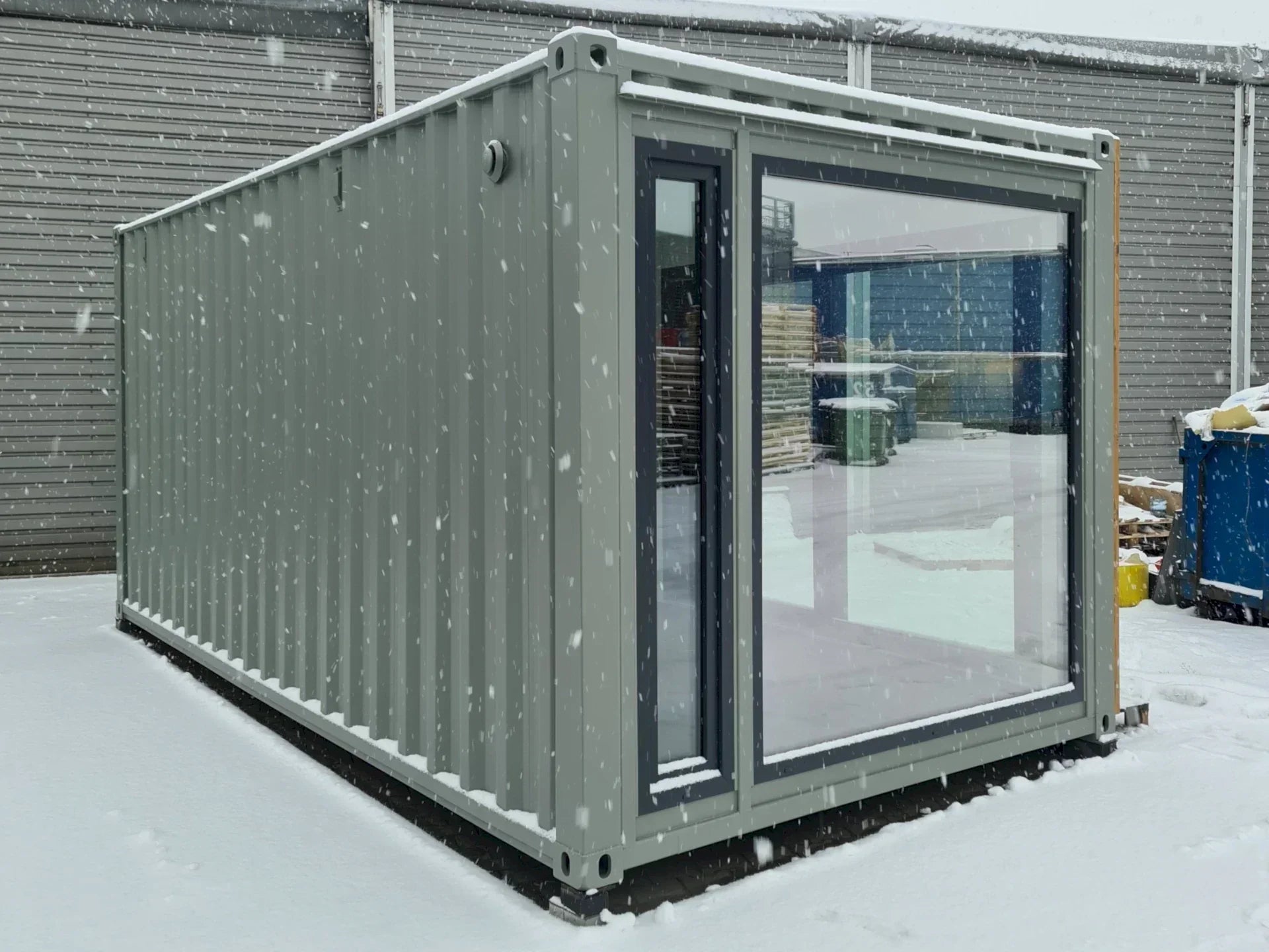 Flexicube L15 XL – módulo prefabricado habitable compacto con salón, cocina y baño integrado