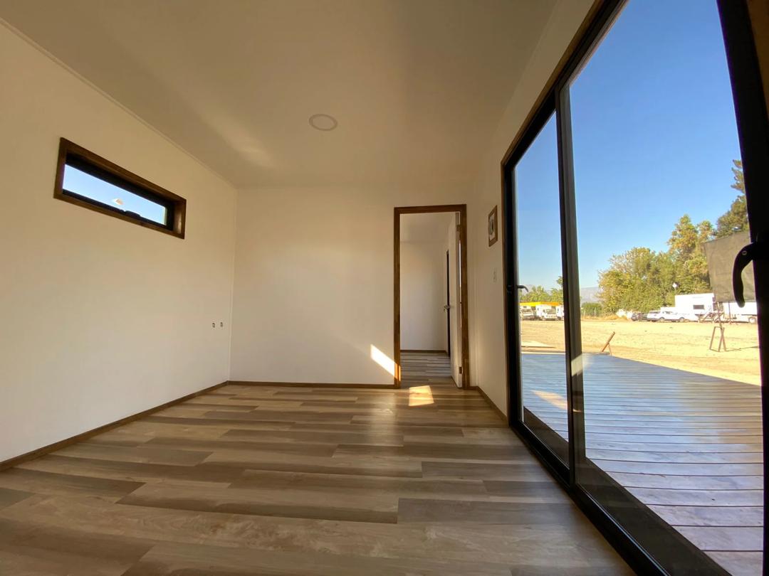 Módulo prefabricado Carpenter 36 m² – vivienda modular con 2 dormitorios, baño y zona de estar