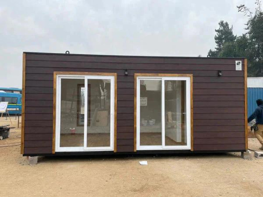 Módulo prefabricado Fernández 18 m² – espacio habitable compacto con dormitorio, baño y zona de estar