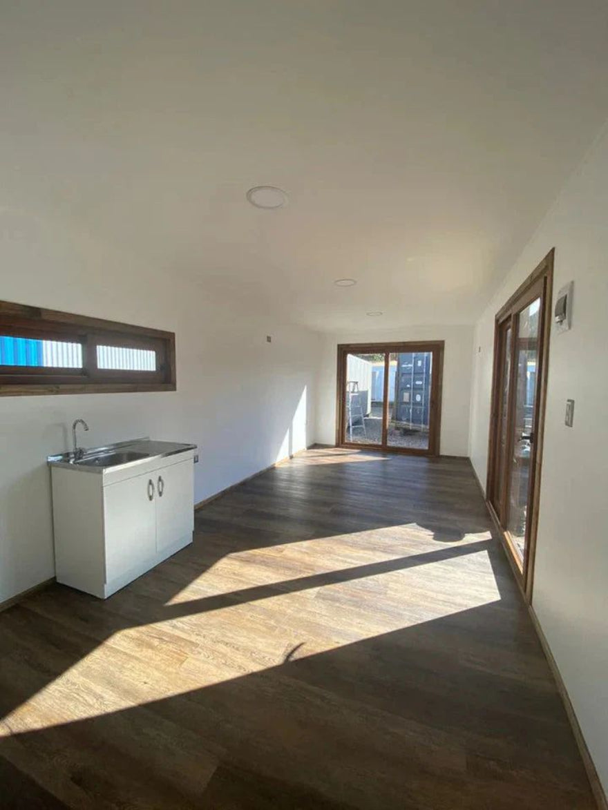 Módulo prefabricado González 36 m² – espacio habitable con dormitorio, baño y zona de estar